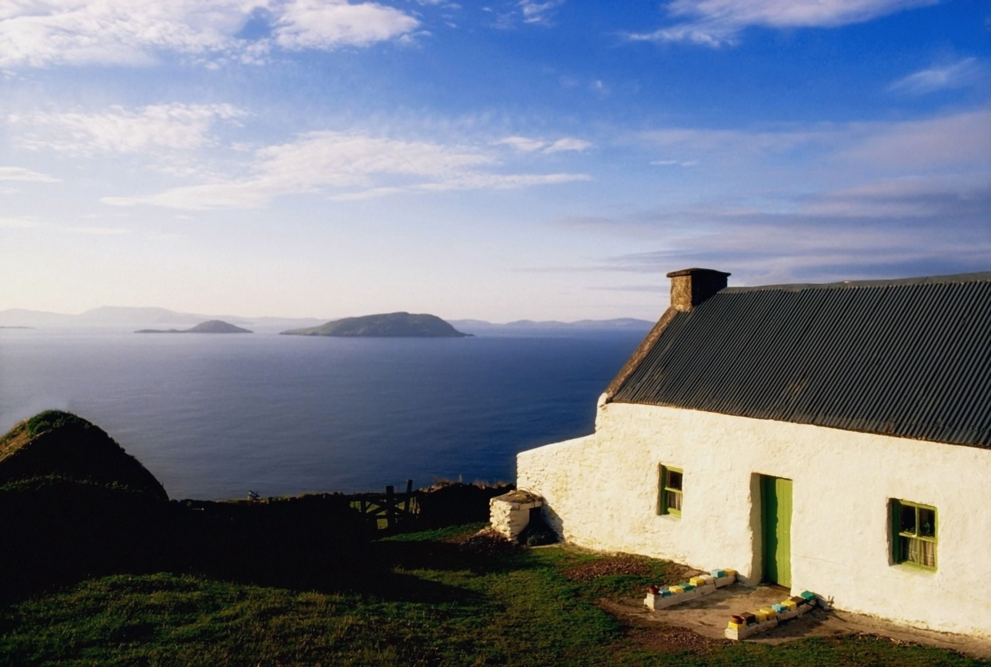 Co Kerry Near Ballinskelligs With Scariff Island Canvas Art - The Irish Image Collection Design Pics (18 x 12)