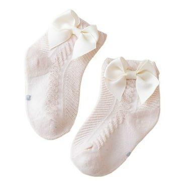 Co.MMehjri Toddler Baby Girl Ankle Socks Soft Thin Cotton Socks Summer Socks with Bows for Infants