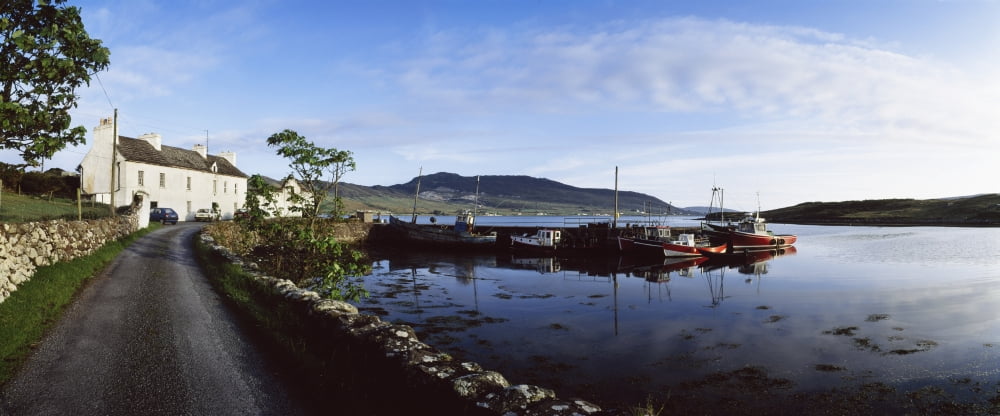 Co Mayo Achill Sound Canvas Art - The Irish Image Collection Design Pics (44 x 18)