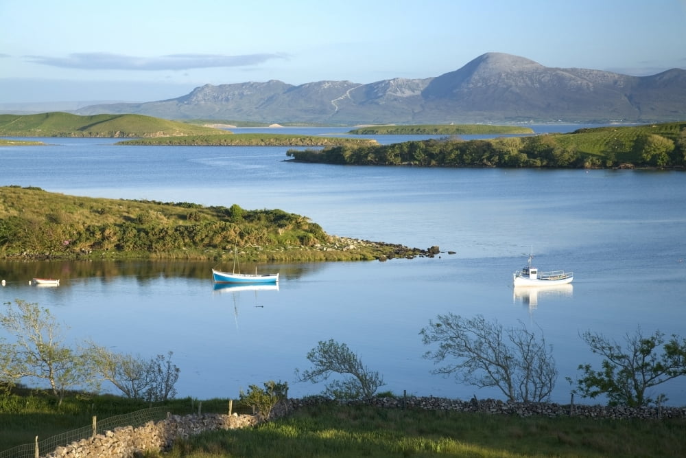 Co Mayo Ireland Evening View Across Clew Bay To Croagh Patrick Canvas Art - Gareth McCormack Design Pics (18 x 12)