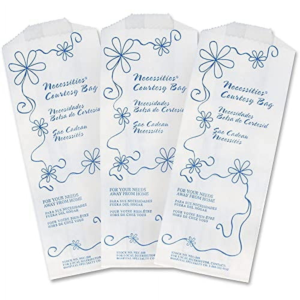 Co. NEC500 Necessities Feminine Hygiene Conven Disposal Bag, 3x2x8, White, 500/CS