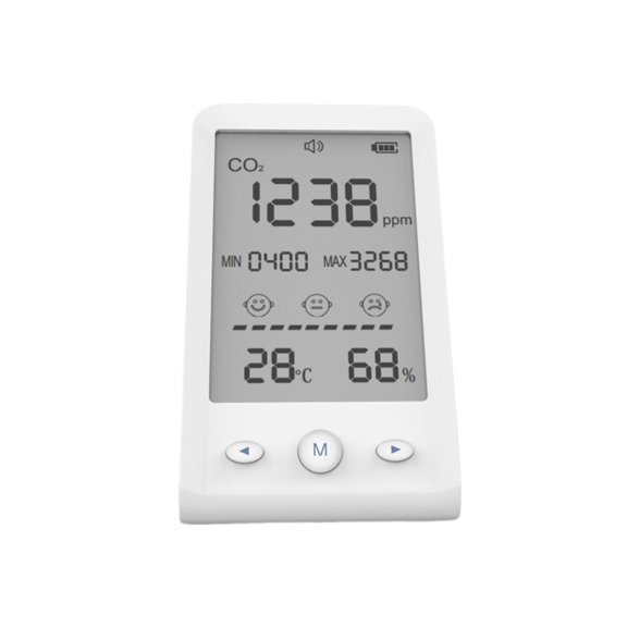 Co2 Meter Temperature Humidity Detector 3 In 1 Air Quality Monitor Gas Analyzer With LCD Display