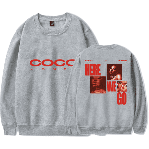 CoCo Jones Merch Sweatshirt Here We Go Crewneck Unisex Long Sleeve Hoodie Streetwear Pullover Top