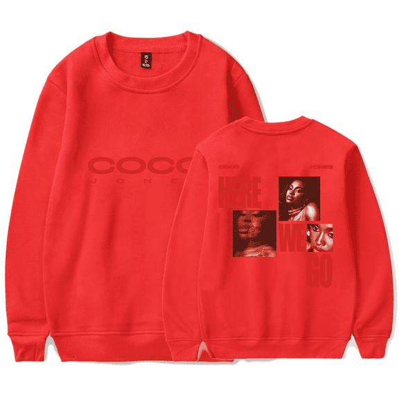 CoCo Jones Merch Sweatshirt Here We Go Crewneck Unisex Long Sleeve Hoodie Streetwear Pullover Top