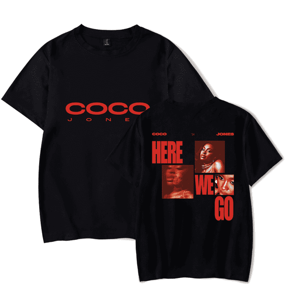 CoCo Jones Merch What Here We Go T-shirt t shirt Unisex Short Sleeve Tee Crewneck Streetwear Top