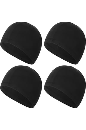 4 Pieces Skull Caps Running Cycling Beanie Hats Breathable Helmet Liner Sleep Hats for Men Women