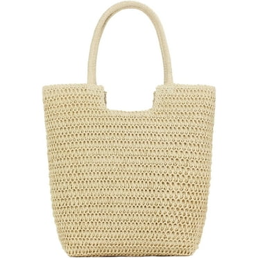 Gocvo Large Straw Beach Bag for Women, Summer Woven Tote, Shoulder ...