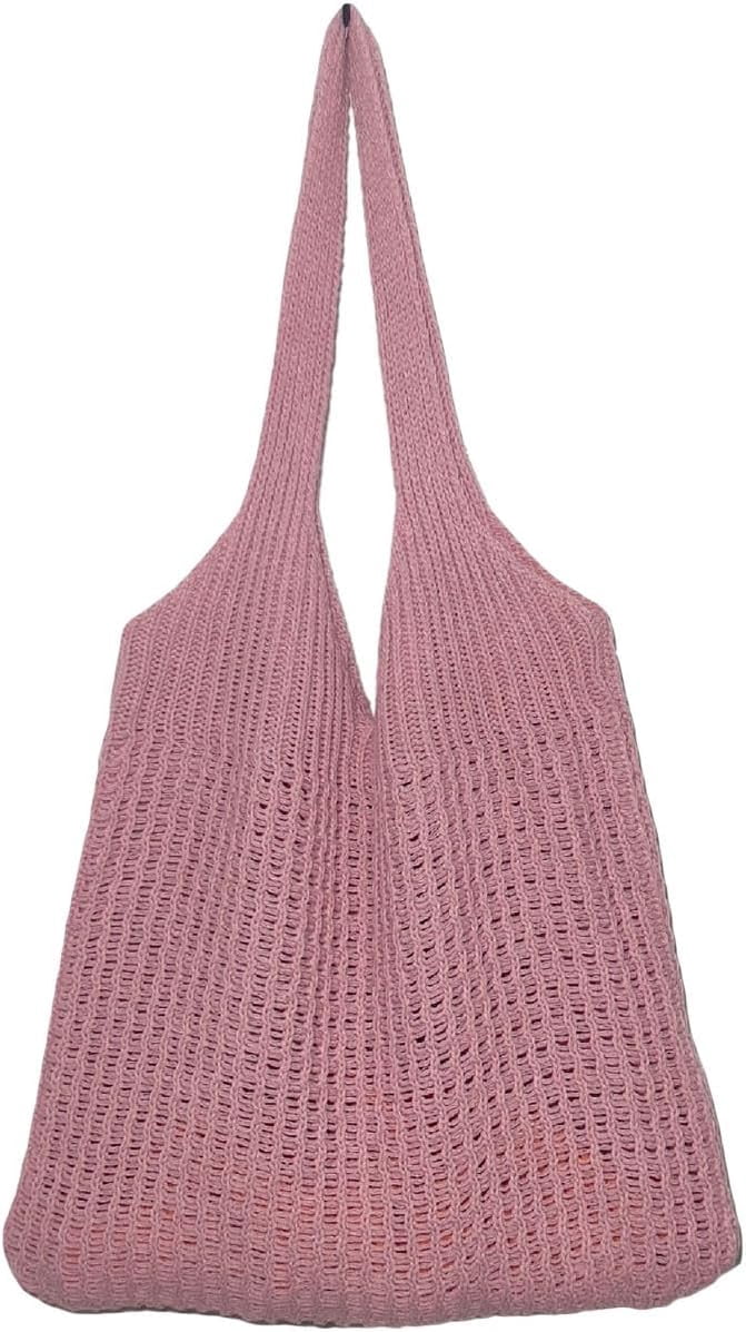 CoCoMangos Beach Tote Bag Aesthetic Coconut Girl Aesthetic Tote Bag Crochet Beach Bag Small Beach Bag Tote Bag for Women