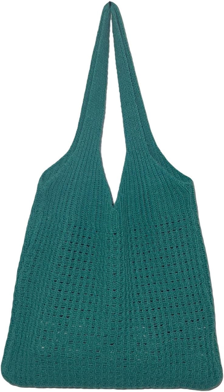 CoCoMangos Beach Tote Bag Aesthetic Coconut Girl Aesthetic Tote Bag Crochet Beach Bag Small Beach Bag Tote Bag for Women