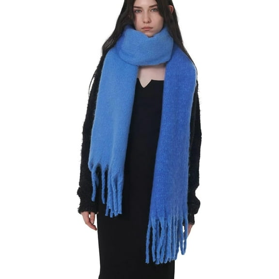 CoCoMangos Bright Color Scarf for Women Warm Pashmina Shawls and Wraps Vintage Cardigan Cape Poncho Large Scarves Fall Winter