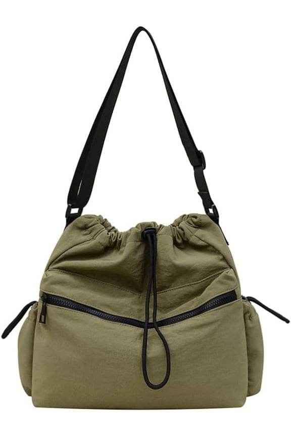 Bucket Crossbody Bag for Women Stylish Handbag Casual Nylon Shoulder Purse Top Handle Bags
