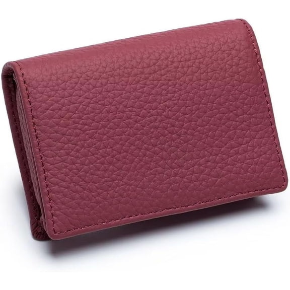 CoCoMangos Business Card Holders for Women Minimalist Genuine Leather Name Card Case Organizer Small Daily Card Wallet