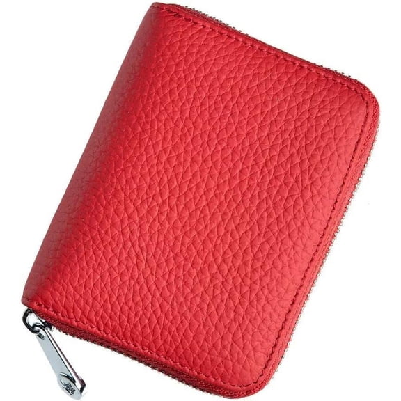 CoCoMangos Card Holder and Coin Wallet for Women RFID Blocking Credit Card Wallet Soft Leather Coin Pouch Cash Wallet with Zipper