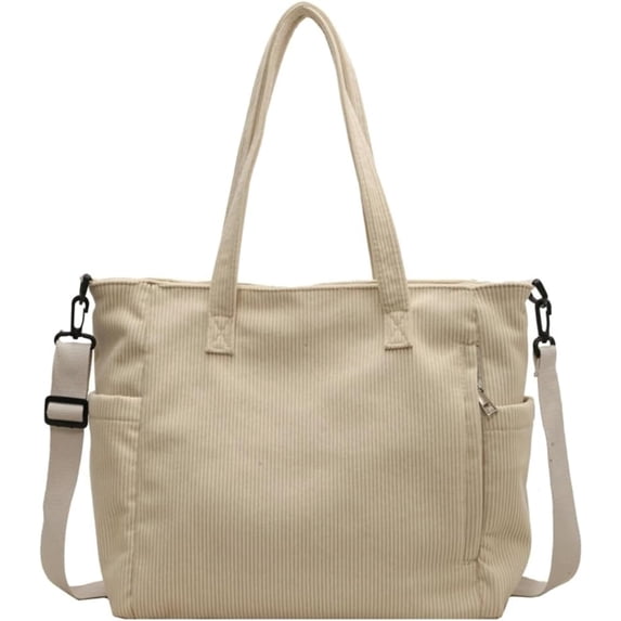 CoCoMangos Corduroy Tote Bag Unisex Winter Fall Retro Fashion Hobo Crossbody Bag Adjustable Strap Shoulder Bag Purse