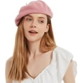thumbnail image 1 of CoCoMangos Cotton French Beret Hat Summer Knitted Soft Thin Beret Hat Slouchy Loose Painters Hat Solid Color for Women, 1 of 7