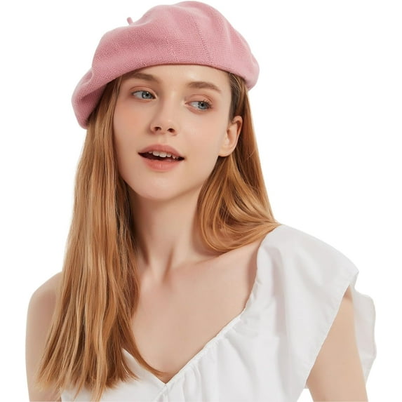 CoCoMangos Cotton French Beret Hat Summer Knitted Soft Thin Beret Hat Slouchy Loose Painters Hat Solid Color for Women