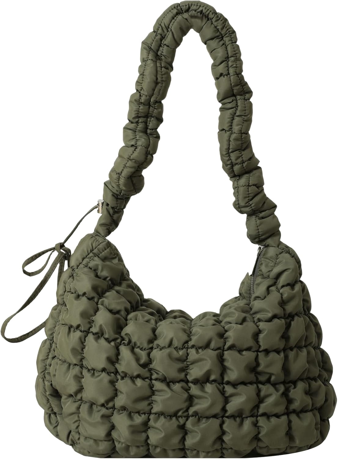 CoCoMangos Cotton Padded Shoulder Crossbody Bag for Women Large Hobos Quilted Handbag and Purses Lightweight Adjustable Shoulder Strap