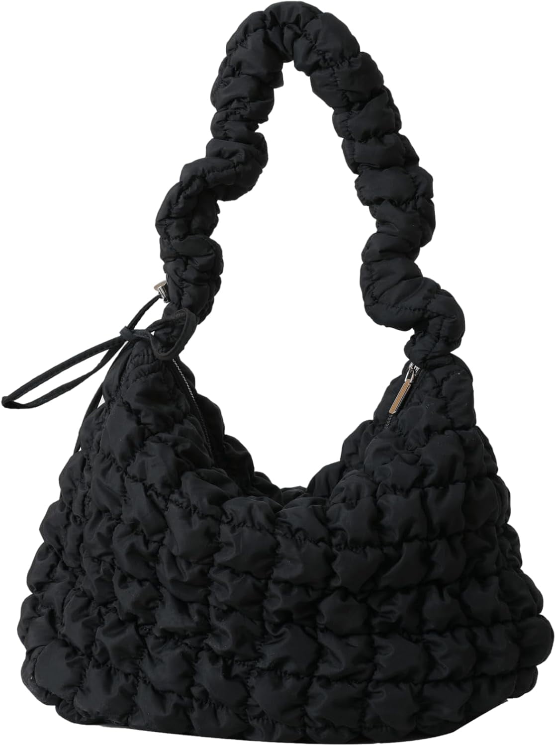 CoCoMangos Cotton Padded Shoulder Crossbody Bag for Women Large Hobos Quilted Handbag and Purses Lightweight Adjustable Shoulder Strap