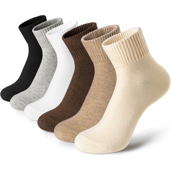 CoCoMangos Cotton Women Boot Socks: Aesthetic Soft Crew for Fall Winter Size 6-11 (3/6 Pack)