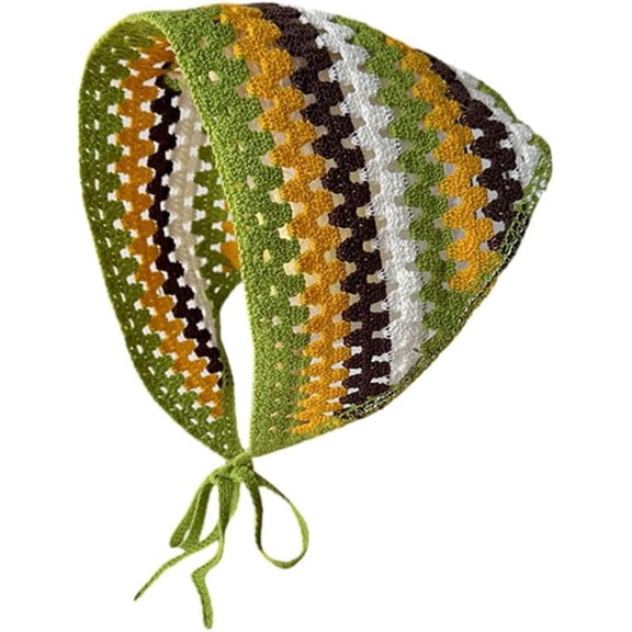 CoCoMangos Crochet Floral Headbands for Women Bandana Head Kerchief Knitted Hair Scarf Mesh Hair Scarves for Women Girls Summer