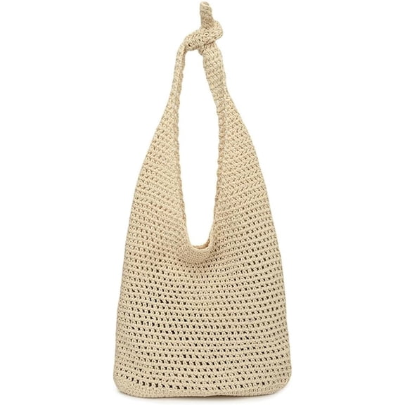 CoCoMangos Crochet Knit Beach Bag Vintage Hobo Bags Women Shoulder Satchels Bag Summer Beach Bag Travel Work Bag Tote Handbag