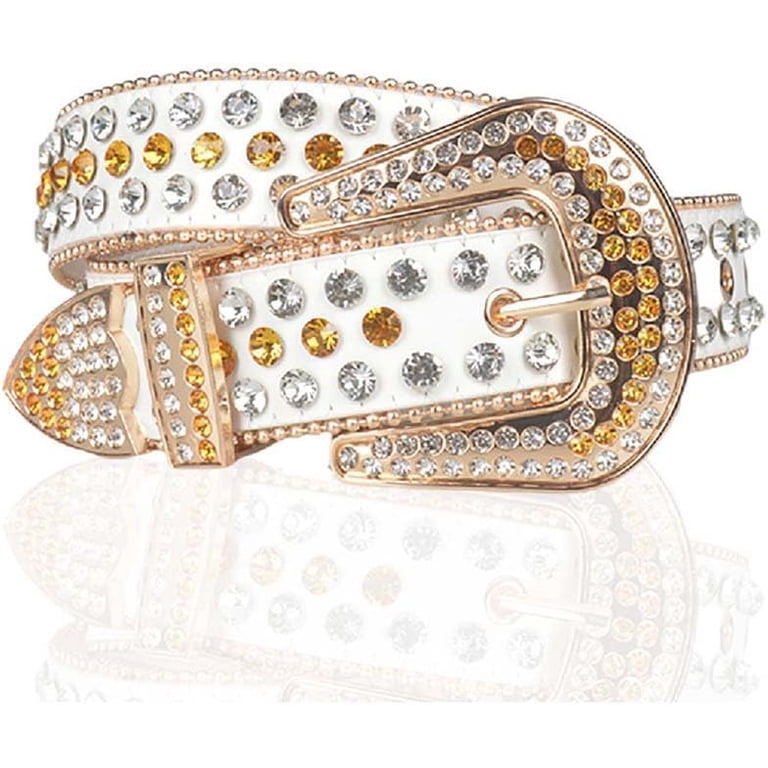 Western Rhinestone Belt with Crystal Buckle for Jeans KorhLeoh Women Rhinestone Western Belt for Jeans, Bling  main image 2