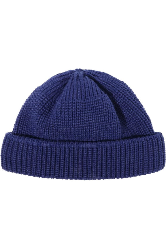 Daily Skull Cap Knit Beanie Hat Soft Warm Acrylic Winter Hats Trawler Toboggan Cap Roll-up Edge Swag Fisherman Ski Cap