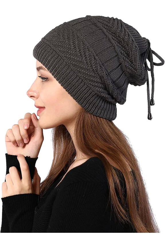 Electric Heated Beanie Scarf, 2 in 1 USB Heating Skull Cap Neckerchief Winter Running Ski Knitted Hat Head Neck Warmer