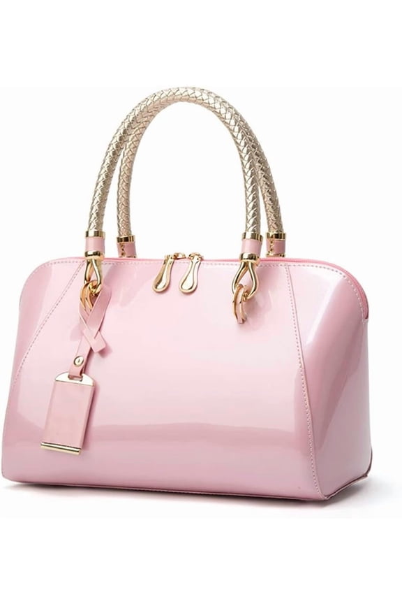 Elegant Designer Crossbody Shoulder Bags Tote Women Upscale Patent Leather Top Handle Handbag Lady Purse