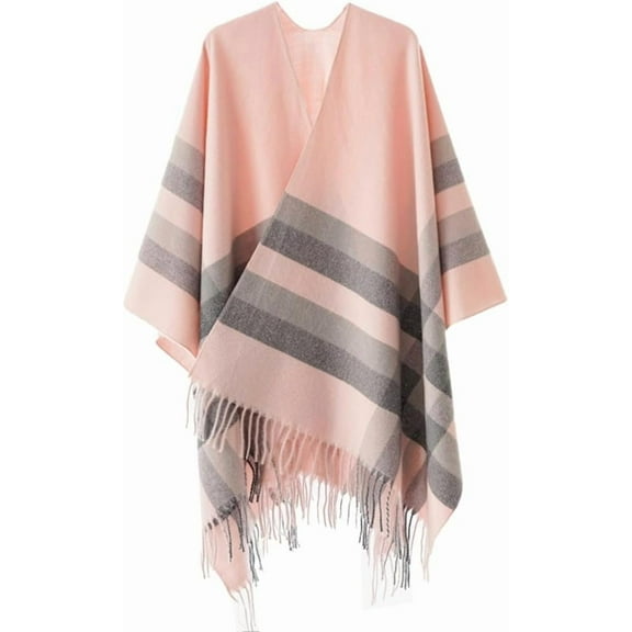 CoCoMangos Elegant Shawl Wraps for Women Vintage Pashmina Scarf for Women Large Poncho Warm Cardigan Coat Cape Blanket for Fall Winter