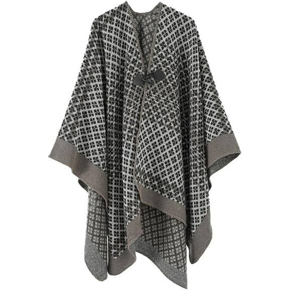 CoCoMangos Ethnic Style Pashmina Shawl Wraps for Women Warm Blanket Cardigan Travel Scarf for Women Windproof Poncho Cape Coat