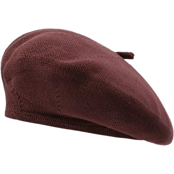 CoCoMangos Knit French Beret Hats for Women Winter Fashion Solid Color Artist Cap Lady Lightweight Casual Classic Berets