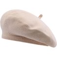 thumbnail image 1 of CoCoMangos Knit French Beret Hats for Women Winter Fashion Solid Color Artist Cap Lady Lightweight Casual Classic Berets, 1 of 3
