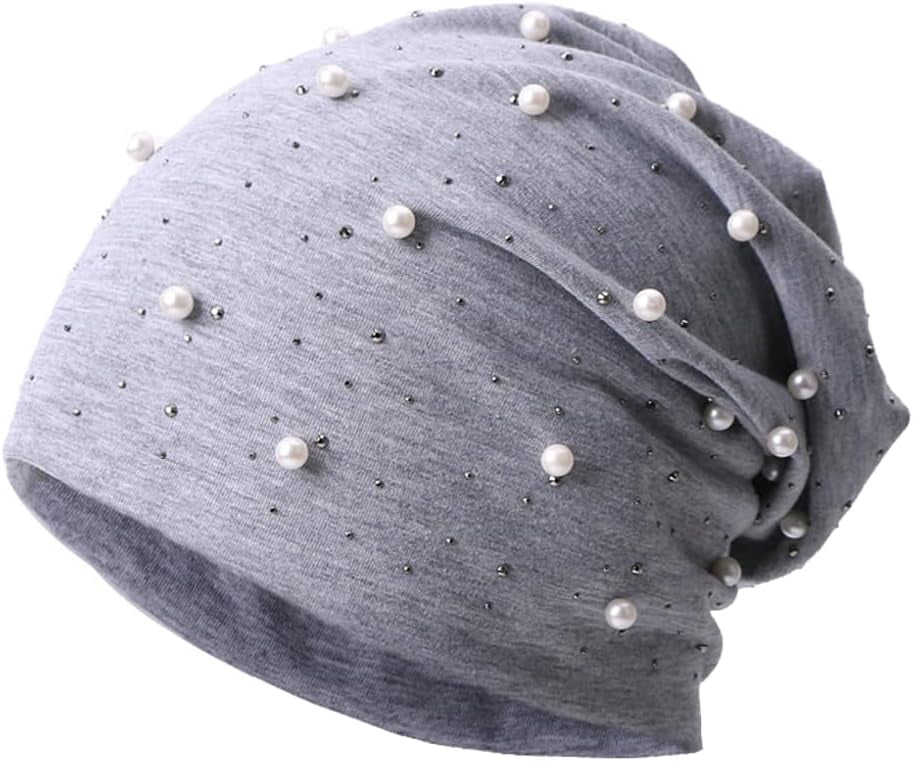 CoCoMangos Knitted Beanies for Women with Rhinestone Slouchy Skull Cap Womens Beanies Bonnet Ski Cap Headwear Fall Winter