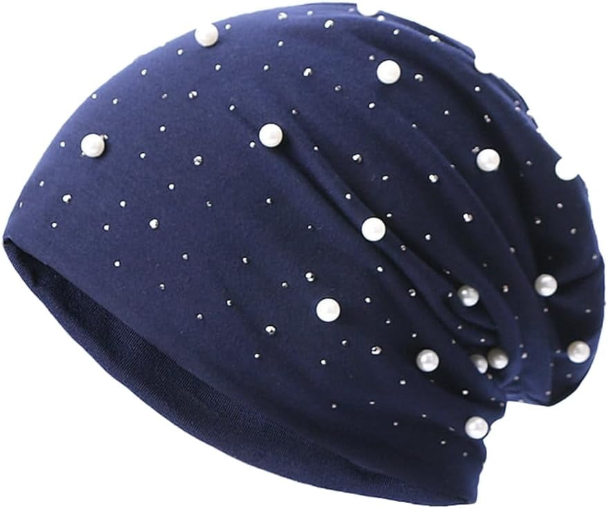 CoCoMangos Knitted Beanies for Women with Rhinestone Slouchy Skull Cap Womens Beanies Bonnet Ski Cap Headwear Fall Winter