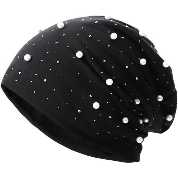 CoCoMangos Knitted Beanies for Women with Rhinestone Slouchy Skull Cap Womens Beanies Bonnet Ski Cap Headwear Fall Winter