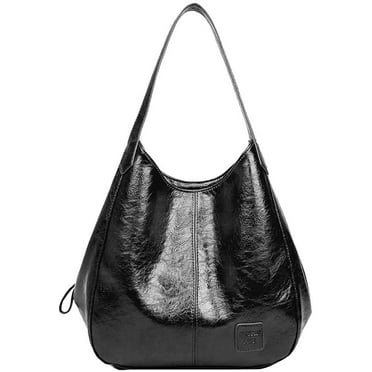 CoCoMangos Large Capacity Shoulder Bag for Women Hobo Tote Bag Casual Handbag PU Leather Satchel Retro Purse