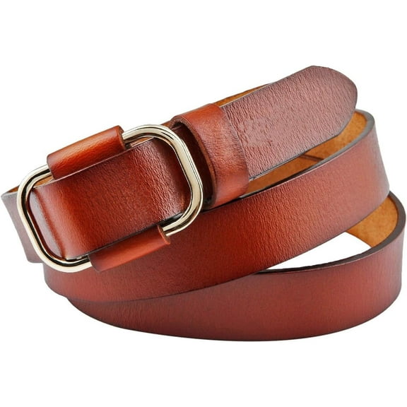 CoCoMangos Leather Belts for Women,Solid Color Vintage Skinny Dress Belt