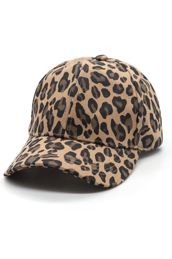 Leopard Print Hat for Women Men Vintage Adjustable Cheetah Print hat Baseball Cap Trucker Hat Outdoor