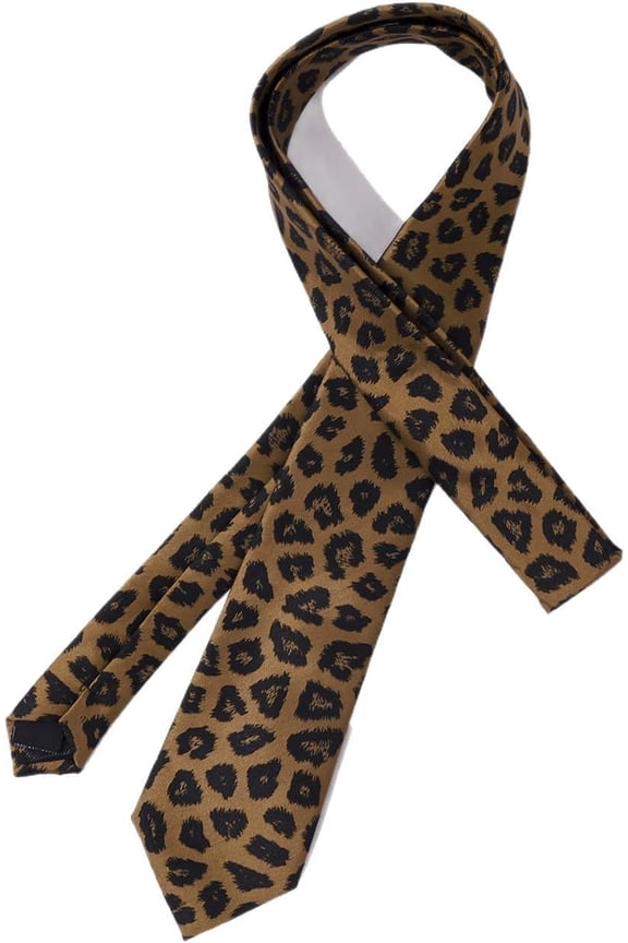 Leopard Ties for Men Classic Cheetah-Print Necktie for Business Party