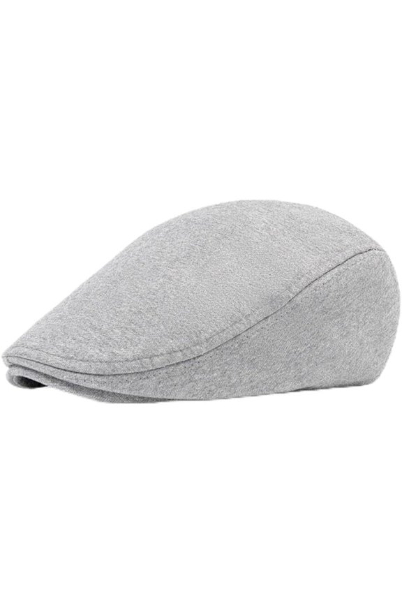 Men Cotton Newsboy Flat Cap Driver Duckbill Ivy Cabbie Baker Hat