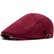 CoCoMangos Mens Newsboy Cap Flat Ivy Hat Adjustable Cabbie Cap for Women