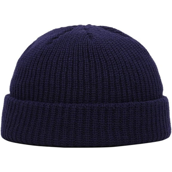 CoCoMangos Mens Womens Solid Color Trawler Beanie Hats Stylish Knit Cuffed Fisherman Beanie Hats Winter Warm Stocking Caps