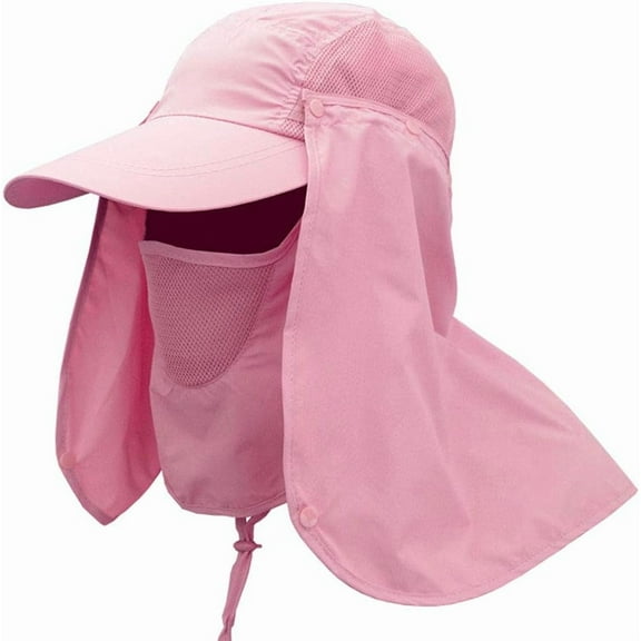 CoCoMangos Mens Womens Summer Mesh Breathable Detachable UV Sun Protection Fishing Hat Cap Outdoor