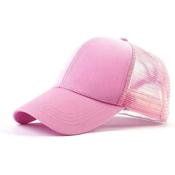 CoCoMangos Mesh Back Baseball Caps for Men Women Adjustable Messy High Bun Dad Hats Plain Vintage Washed Distressed Trucker Hats