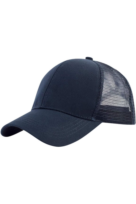Mesh Back Baseball Caps for Men Women Adjustable Messy High Bun Dad Hats Plain Vintage Washed Distressed Trucker Hats