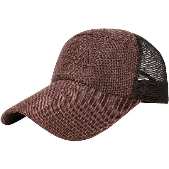 CoCoMangos Mesh Baseball Caps for Men Adjustable Trucker Hat Quick Dry Peaked Fitted Cap