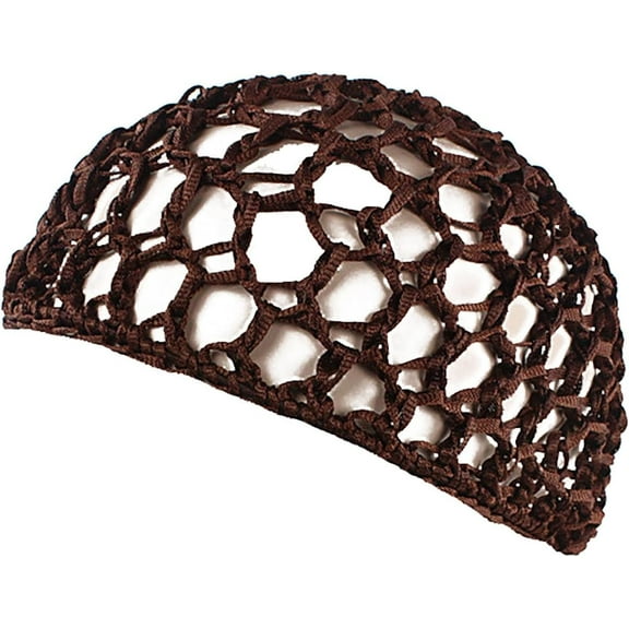 CoCoMangos Mesh Crochet Hair Net for Women Handmade Stretchable Sleeping Hairnet Snood Cover Ornament Soft Cotton Curly Hair Cap