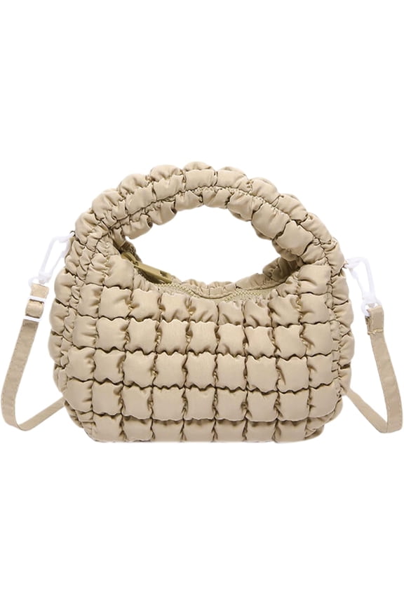 Mini Quilted Crossbody Bag for Women Bubble Puffer Tote Bag Light Designer Cloud Hobo Bags with Removable Strap