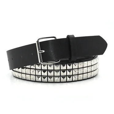 CoCoMangos New hollow rivet men's temperament PU belt, women's punk style versatile fashion belt